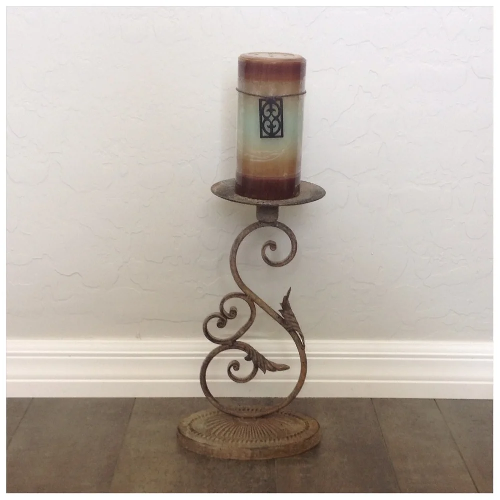 Rusty Metal Candleholder